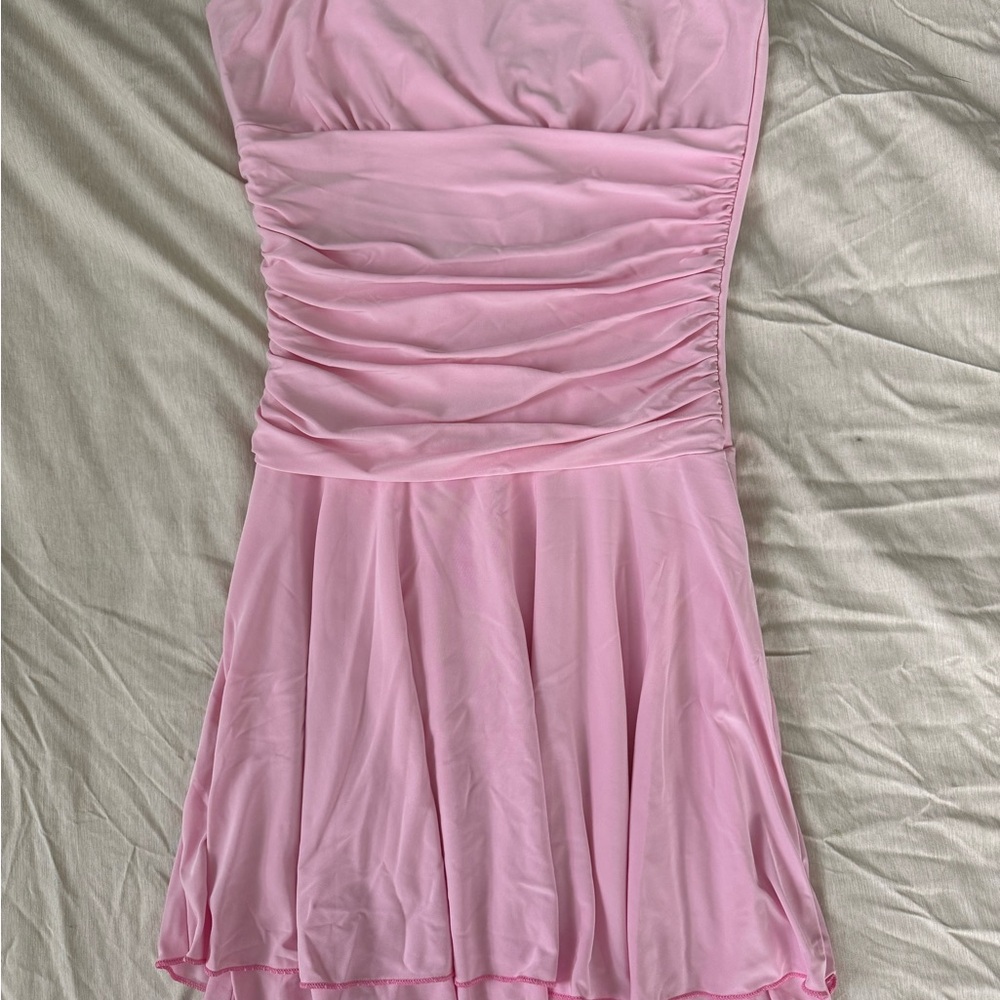 Fashion Nova Strapless Pink Dress